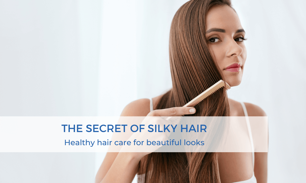 Silky hair, healthy hair care